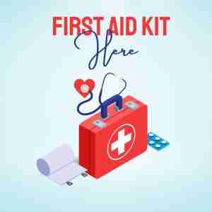 first aid kit label